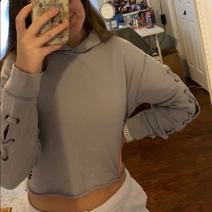 victoria’s secret pink cropped hoodie